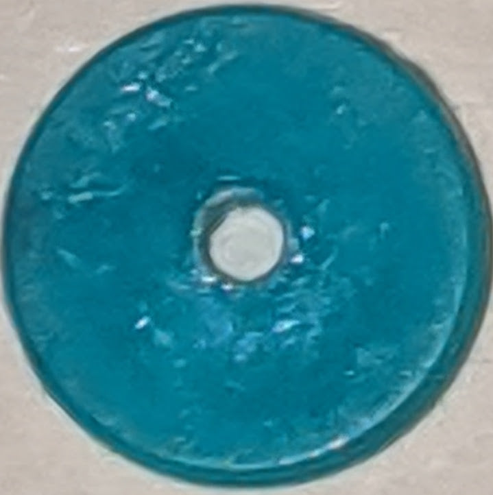 Plastic Turquoise Flat bead